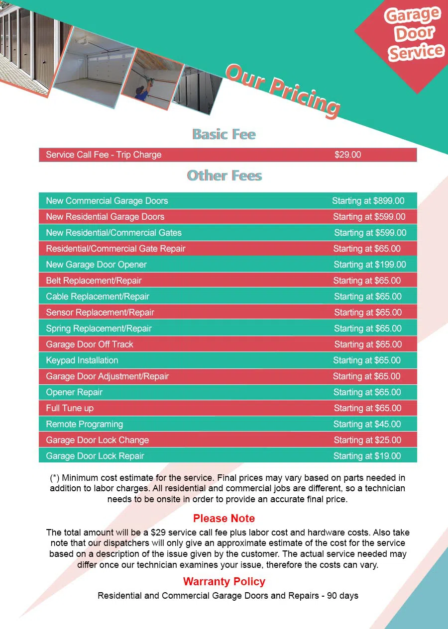 Central Garage Door Service San Francisco, CA 415-599-1492